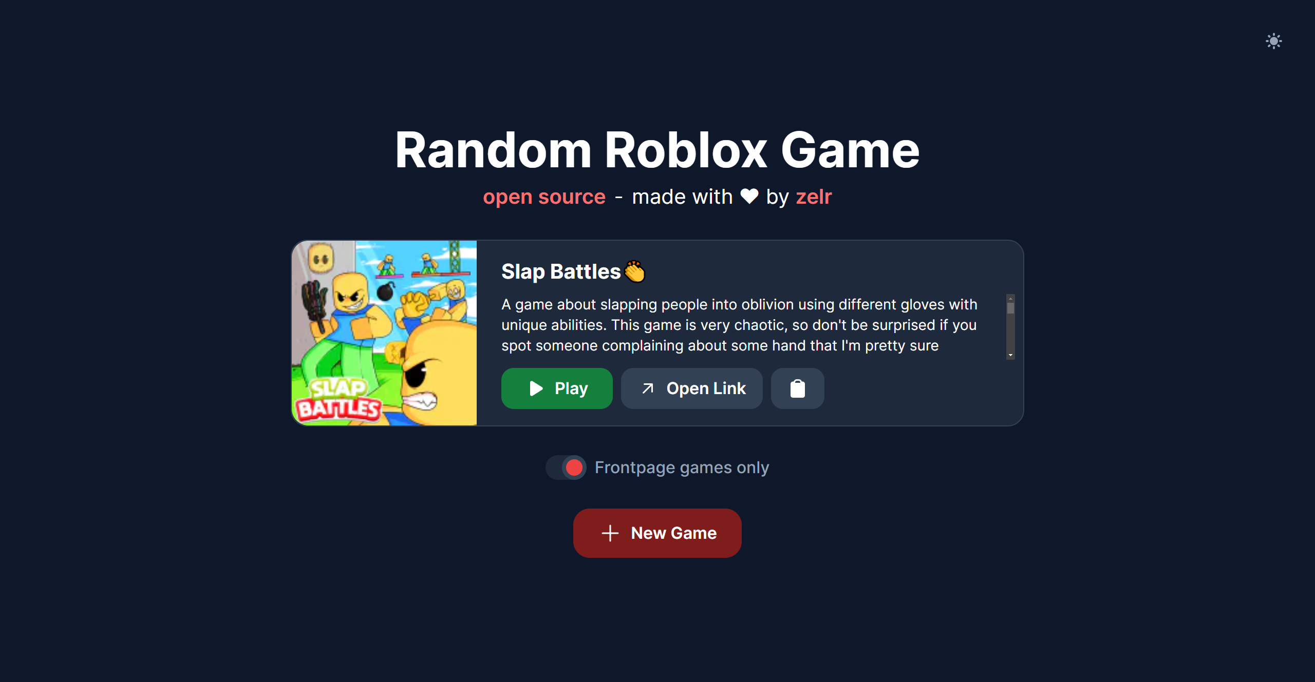 Roblox Random Game Generator